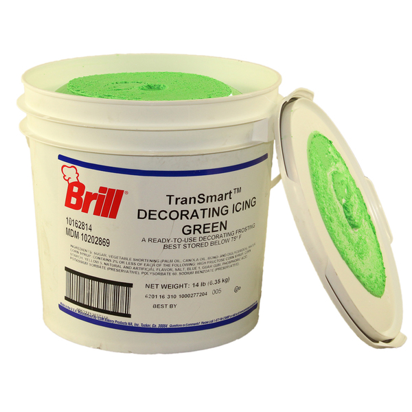 Brill Decorating Icing Green Transmart Pail 14lbs 10202869